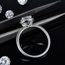 1ct  Moissanite Diamond Gold plated Engagement Ring