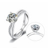 Engagement Ring 6.5mm  1ct  Moissanite Diamond Gold plated