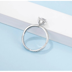 Engagement Ring 6.5mm  1ct  Moissanite Diamond Gold plated