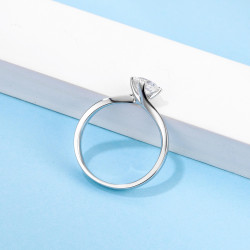 0.5ct моиссанит алмаз D өнгөгүй алтаар бүрсэн бөгж