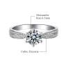 1ct Moissanite Diamond Gold plated wedding  ring