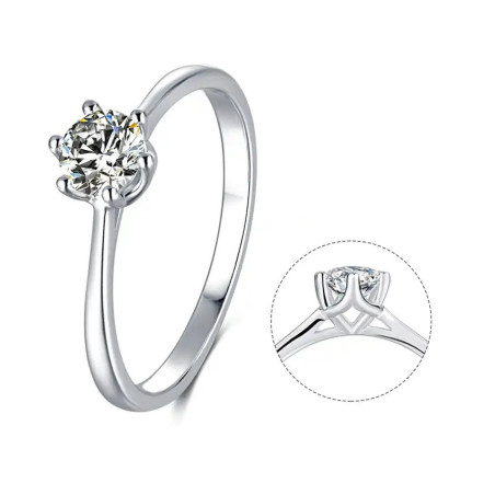 Moissanite Diamond 0.5ct Gold plated wedding ring