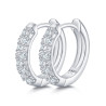 Cirle Moissanite Earrings Hoop Earrings
