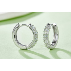 Cirle Moissanite Earrings Hoop Earrings