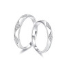 18K white Gold plated  Moissanite diamond Couple Rings