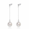 11mm  Baroque 925 Sterling Silver Chain Earrings
