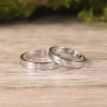Couple Rings 18K white Gold plated  Moissanite diamond