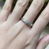 Couple 18K white Gold plated  Moissanite diamond Rings