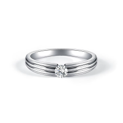 Couple 18K white Gold plated  Moissanite diamond Rings