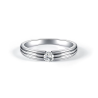 Couple 18K white Gold plated  Moissanite diamond Rings