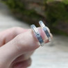 Couple 18K white Gold plated  Moissanite diamond Rings