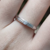 Couple 18K white Gold plated  Moissanite diamond Rings