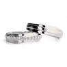 Couple Rings Collection 18K white Gold plated  Moissanite diamond