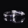 Couple Rings Collection 18K white Gold plated  Moissanite diamond