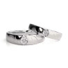 18K white Gold plated Moissanite diamond Couple Rings