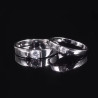 Promise Band Couples Engagement  Moissanit diamond 18K gold plated Silver ring