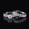 Luxury Bands Moissanite Diamond Couple Rings 18K white Gold plated
