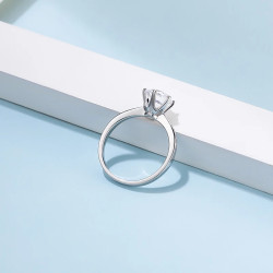 14K Solid White gold Original Moissanite Diamond Engagement Ring