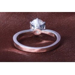 14К цул цагаан алт жинхэнэ моиссанит алмазан сүйн бөгж