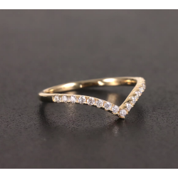 14K Solid White gold Original Moissanite Diamond Wedding Band Ring