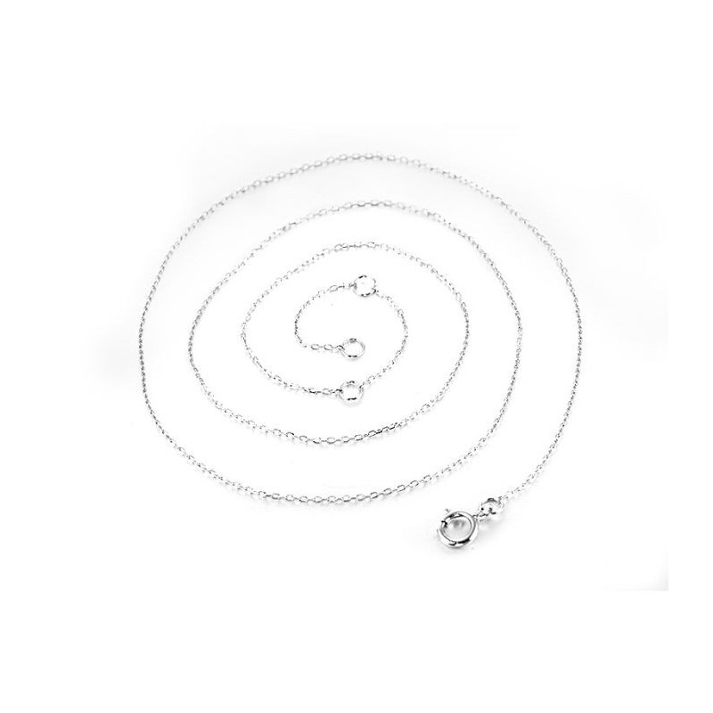 Genuine 14K 585 Rose/Yellow/White Gold Chain 42cm Fine Jewelry