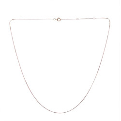 Genuine 14K 585 Rose/Yellow/White Gold Chain 42cm Fine Jewelry