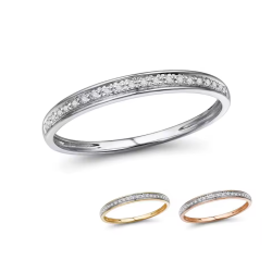 Жинхэнэ 14К цагаан/шар/ягаан алтан байгалийн алмазан бөгж