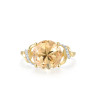 Fine Jewelry 14K 585 Yellow Gold Citrine  Diamond Ring
