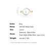 Sparkling Diamonds Fresh Water Pearl 14K 585 Yellow Gold Ring
