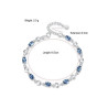 18K white gold plated S925 silver Swarovski crystal bracelet