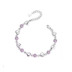 Swarovski crystal bracelet S925 silver 18K white gold plated