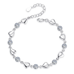 Swarovski crystal bracelet S925 silver 18K white gold plated