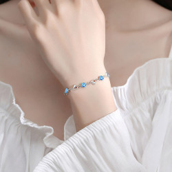 Swarovski crystal bracelet S925 silver 18K white gold plated