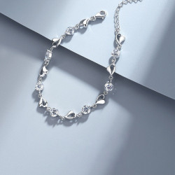Swarovski crystal bracelet S925 silver 18K white gold plated