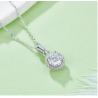 Round shape  Moissanite Gold plated Pendant Chain