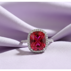 бадмаараг 18К алтаар бүрсэн цэвэр мөнгөн бөгж