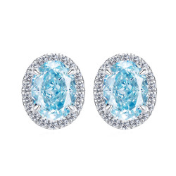 Лаб номин 18К алтаар бүрсэн цэвэр мөнгөн ээмэг