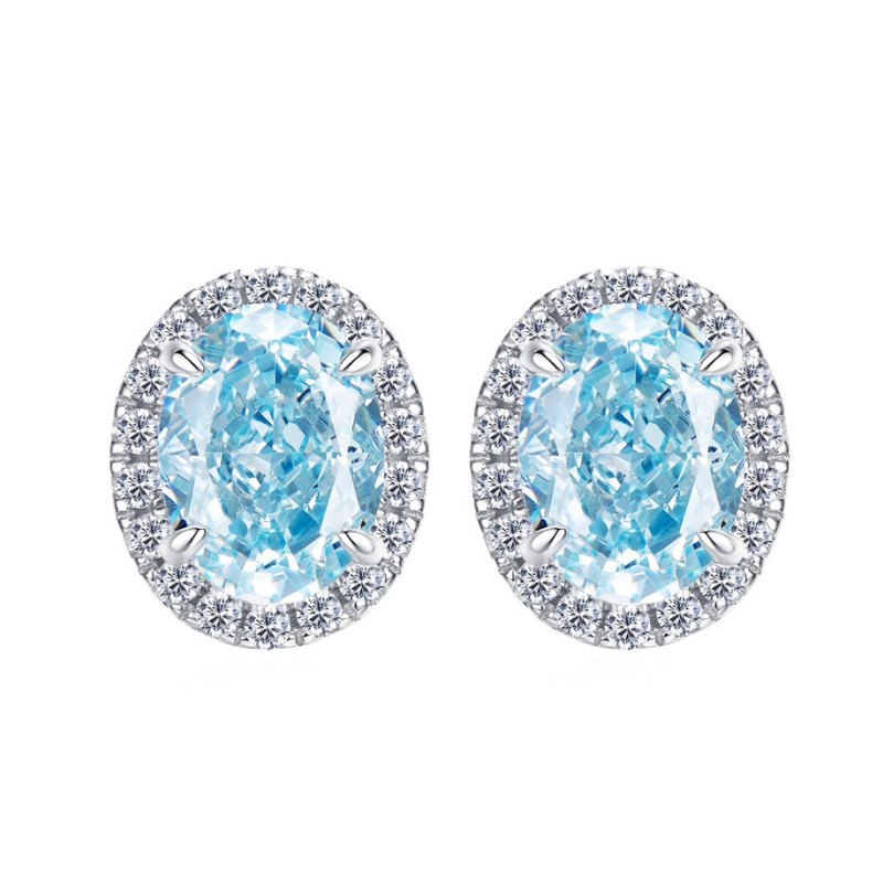 Лаб номин 18К алтаар бүрсэн цэвэр мөнгөн ээмэг