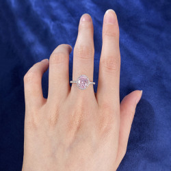 Lab Pink Sapphire 18K gold plated  Sterling Silver Ring