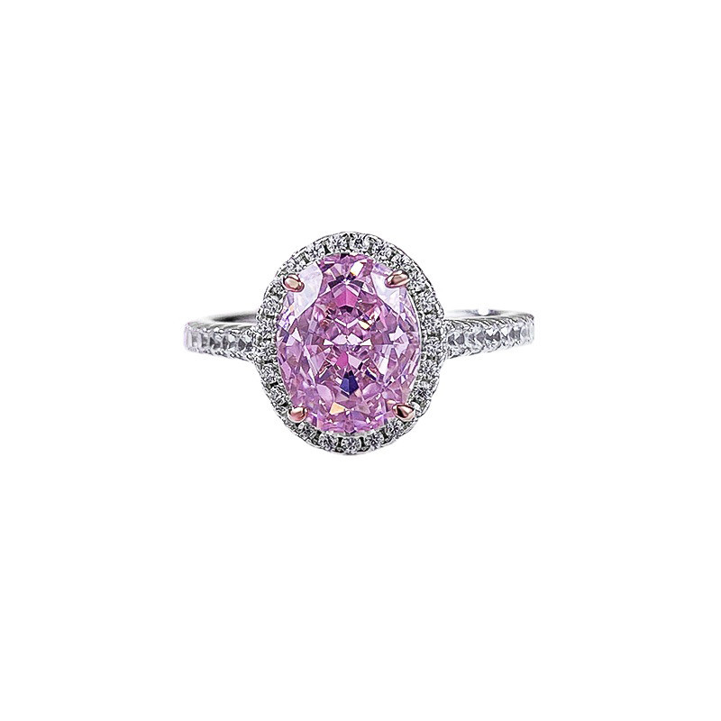 Lab Pink Sapphire 18K gold plated  Sterling Silver Ring