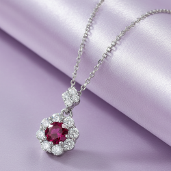 бадмаараг 18К алтаар бүрсэн цэвэр мөнгөн зүүлт гинж