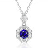 Sapphire 18K gold plated  Sterling Silver Pendant chain