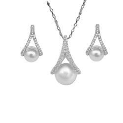 Freshwater pearl 925 Sterling Silver  jewelry set