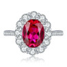 British style Ruby 18K gold plated Sterling Silver Ring