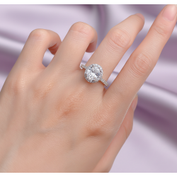 5A Sparkling zircon 18K gold plated Sterling Silver Ring