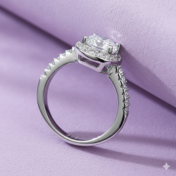 5A Sparkling zircon 18K gold plated Sterling Silver Ring