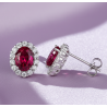 Princes Kate Ruby 18K gold plated Silver stud earring