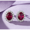 Princes Kate Ruby 18K gold plated Silver stud earring