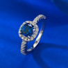 Lab Created Sapphire 18K gold plated Sterling Silver Ring