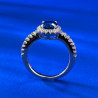 Lab Created Sapphire 18K gold plated Sterling Silver Ring